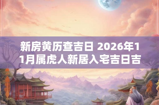 新房黄历查吉日 2026年11月属虎人新居入宅吉日吉时查询