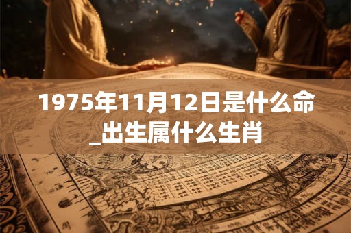 1975年11月12日是什么命_出生属什么生肖