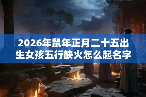 2026年鼠年正月二十五出生女孩五行缺火怎么起名字？