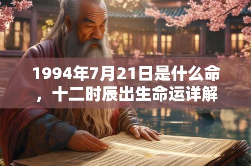 1994年7月21日是什么命,十二时辰出生命运详解 1994年7月21日是什么命,十二时辰出生命运详解