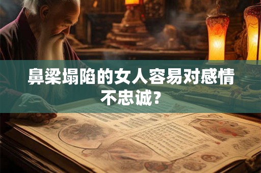 鼻梁塌陷的女人容易对感情不忠诚？