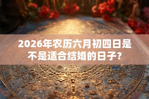 2026年农历六月初四日是不是适合结婚的日子？