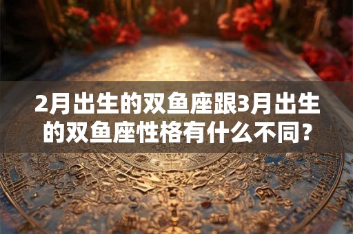 2月出生的双鱼座跟3月出生的双鱼座性格有什么不同？