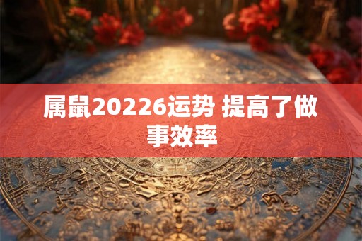 属鼠20226运势 提高了做事效率