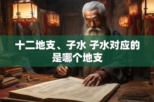十二地支、子水 子水对应的是哪个地支