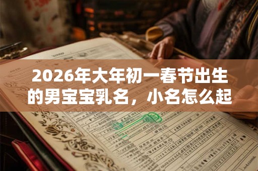 2026年大年初一春节出生的男宝宝乳名，小名怎么起？