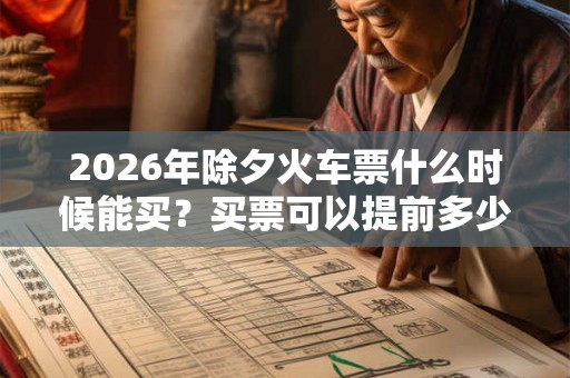 2026年除夕火车票什么时候能买?买票可以提前多少天? 2026年除夕火车票什么时候能买?买票可以提前多少天?