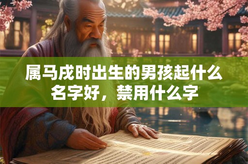 属马戌时出生的男孩起什么名字好，禁用什么字