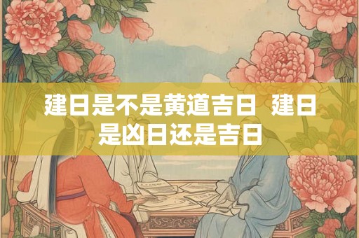 建日是不是黄道吉日  建日是凶日还是吉日