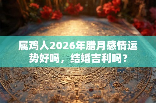 属鸡人2026年腊月感情运势好吗，结婚吉利吗？