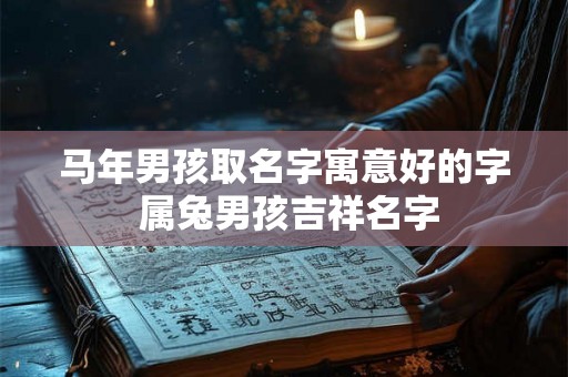 马年男孩取名字寓意好的字 属兔男孩吉祥名字