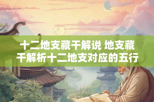 十二地支藏干解说 地支藏干解析十二地支对应的五行属性是什么