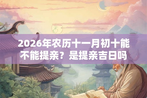 2026年农历十一月初十能不能提亲？是提亲吉日吗