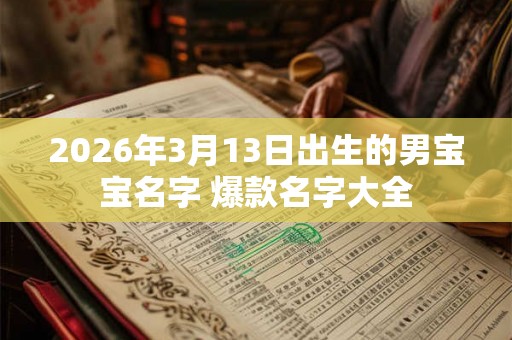 2026年3月13日出生的男宝宝名字 爆款名字大全