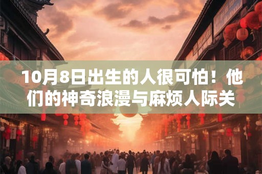 10月8日出生的人很可怕！他们的神奇浪漫与麻烦人际关系