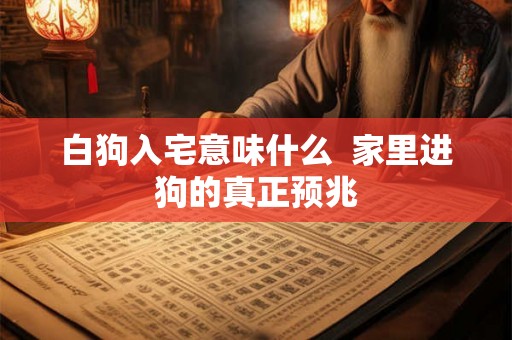 白狗入宅意味什么  家里进狗的真正预兆