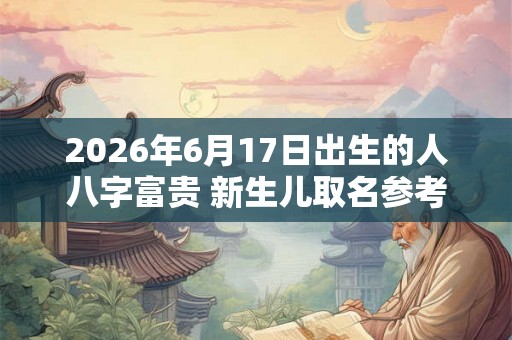 2026年6月17日出生的人八字富贵 新生儿取名参考