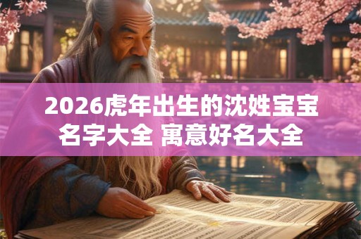 2026虎年出生的沈姓宝宝名字大全 寓意好名大全