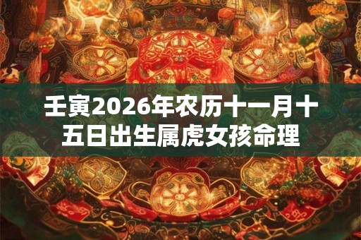 壬寅2026年农历十一月十五日出生属虎女孩命理