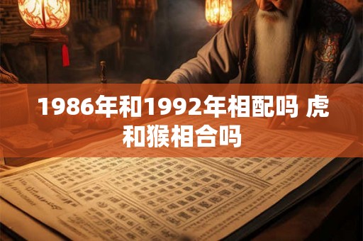 1986年和1992年相配吗 虎和猴相合吗