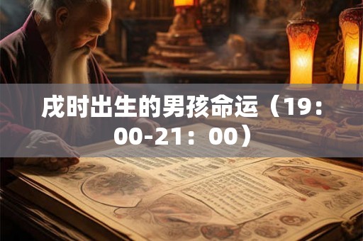 戌时出生的男孩命运(19:00-21:00) 戌时出生的男孩命运(19:00-21:00)