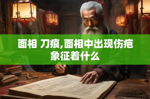 面相 刀痕,面相中出现伤疤象征着什么