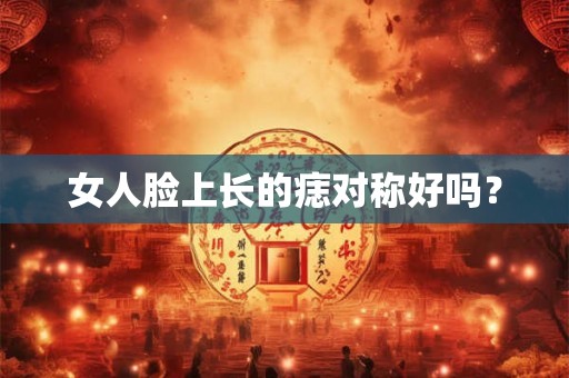 女人脸上长的痣对称好吗？