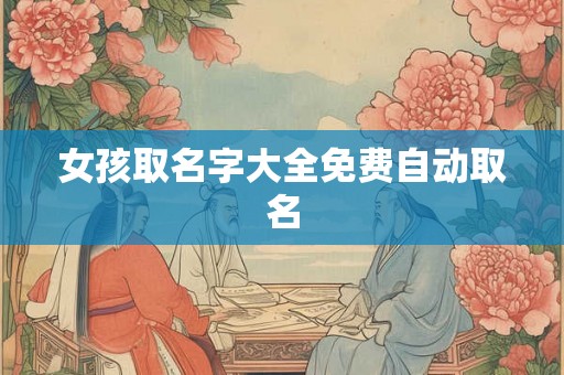 女孩取名字大全免费自动取名 女孩取名字大全免费自动取名