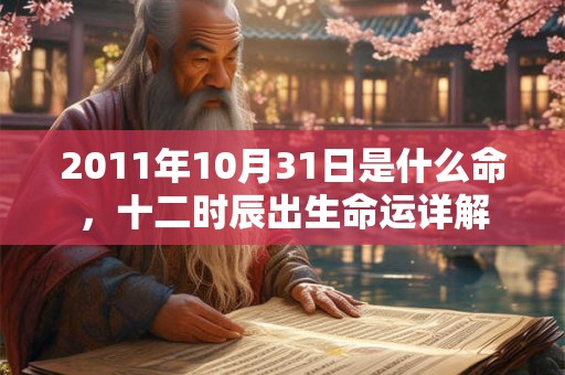 2011年10月31日是什么命，十二时辰出生命运详解