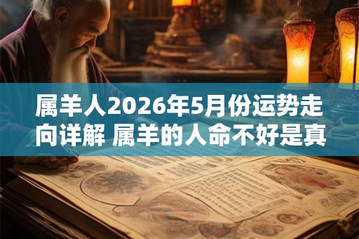 属羊人2026年5月份运势走向详解 属羊的人命不好是真的吗