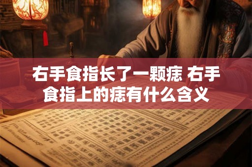 右手食指长了一颗痣 右手食指上的痣有什么含义