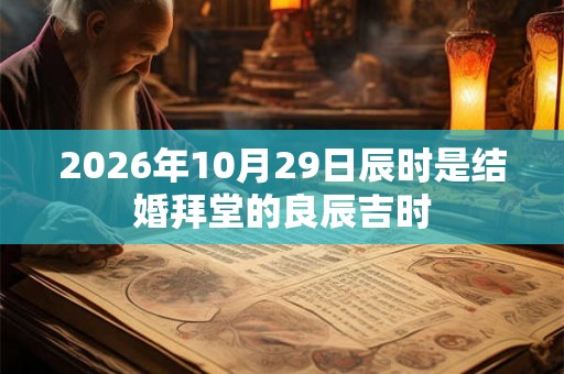 2026年10月29日辰时是结婚拜堂的良辰吉时