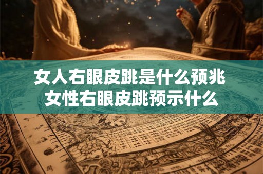 女人右眼皮跳是什么预兆 女性右眼皮跳预示什么 女人右眼皮跳是什么预兆 女性右眼皮跳预示什么