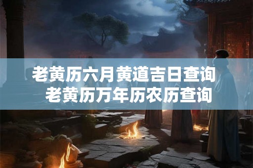 老黄历六月黄道吉日查询  老黄历万年历农历查询