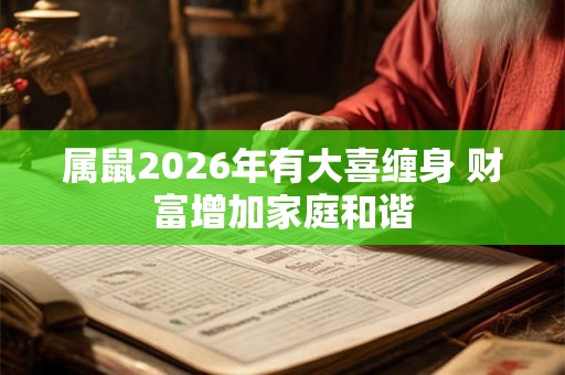 属鼠2026年有大喜缠身 财富增加家庭和谐