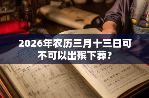 2026年农历三月十三日可不可以出殡下葬？