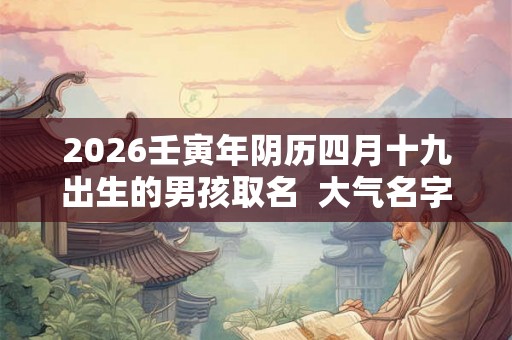 2026壬寅年阴历四月十九出生的男孩取名  大气名字大全