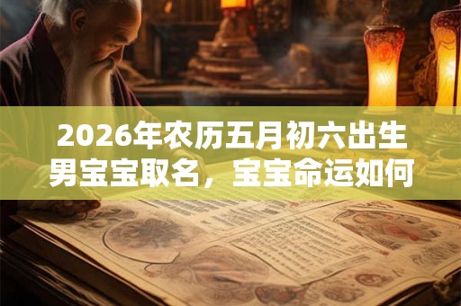 2026年农历五月初六出生男宝宝取名，宝宝命运如何？