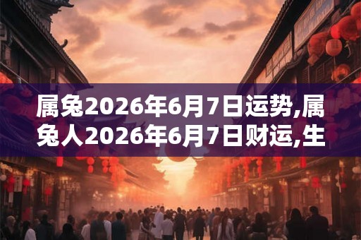 属兔2026年6月7日运势,属兔人2026年6月7日财运,生肖兔2026年6月7日运势 属兔2026年6月7日运势,属兔人2026年6月7日财运,生肖兔2026年6月7日运势