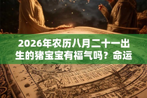 2026年农历八月二十一出生的猪宝宝有福气吗？命运如何？