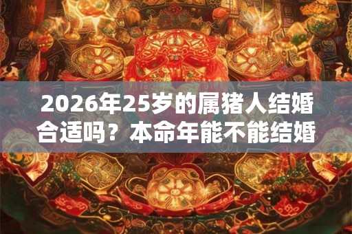 2026年25岁的属猪人结婚合适吗？本命年能不能结婚？