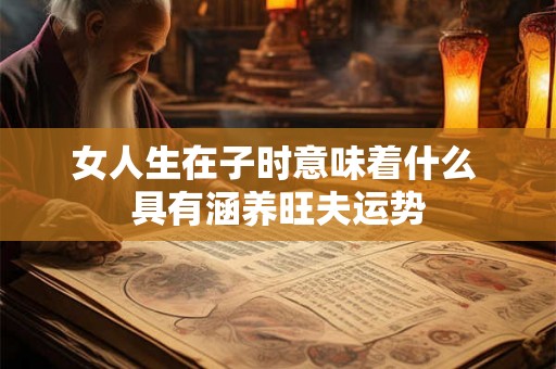 女人生在子时意味着什么 具有涵养旺夫运势