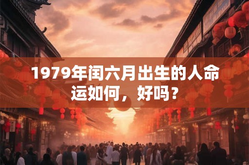 1979年闰六月出生的人命运如何,好吗? 1979年闰六月出生的人命运如何,好吗?