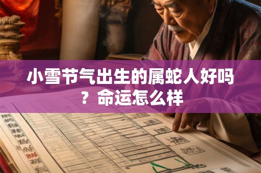 小雪节气出生的属蛇人好吗？命运怎么样