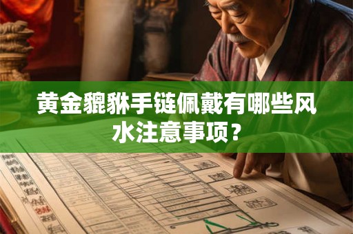 黄金貔貅手链佩戴有哪些风水注意事项？