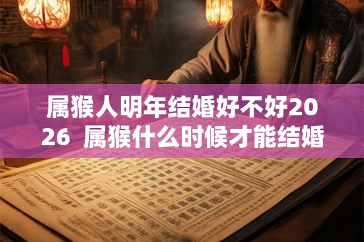 属猴人明年结婚好不好2026  属猴什么时候才能结婚