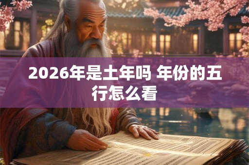 2026年是土年吗 年份的五行怎么看