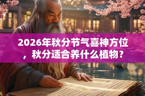 2026年秋分节气喜神方位，秋分适合养什么植物？