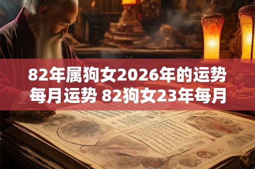 82年属狗女2026年的运势每月运势 82狗女23年每月运势如何 82年属狗女2026年的运势每月运势 82狗女23年每月运势如何