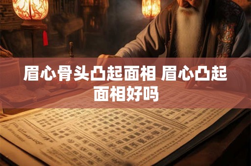 眉心骨头凸起面相 眉心凸起面相好吗